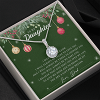 Eternal Hope Necklace, To My Daughter Necklace, Cubic Zirconia Pendant Necklace, Christmas Present from Dad