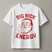 Humorous Santa Christmas Shirt, Big Nick Energy Santa T-Shirt, Retro Holiday Graphic Tee, Christmas Party Santa Tee, Xmas Holiday Present