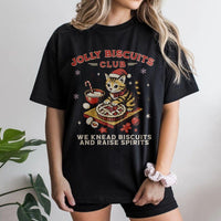 Humorous Kitten Cookie Tee, Christmas Cat Baking T-Shirt, Holiday Baker Shirt, Adorable Christmas Cat Lover T-Shirt, Festive Baking Graphic Tee