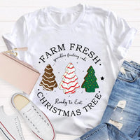 Rustic Holiday Graphic Tee, Farm Fresh Christmas Tree T-Shirt, Vintage Xmas Tree Farm Shirt, Comfy Winter Holiday Tee, Christmas Present