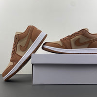 Low Top Sneakers, White Brown Colorway, Lace Up Design, Casual Gift for Sneaker Fans
