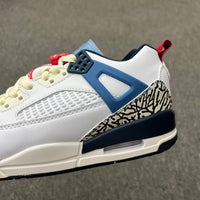Low Top Basketball Shoes, Blue White Red Colorway, Lace Up Design, Casual Gift for Shoe Lovers