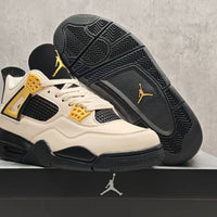 Mid Top Sneakers, Beige Black Yellow Colorway, Lace Up Design, Casual Gift for Sneaker Fans