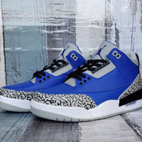 Sneakers, Blue Black Colorway, Lace Up Design, Casual Gift for Sneaker Fans