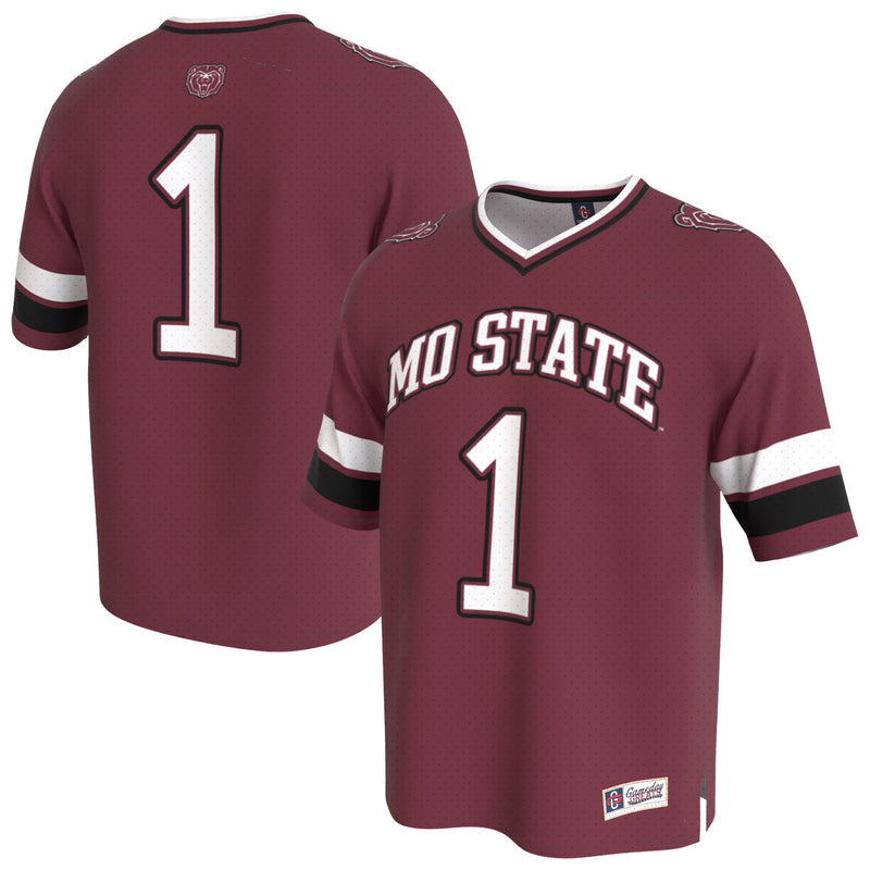 Missouri State University Bears Lightweight Collegiate Football Fashion Jersey - Maroon