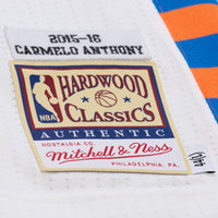 Carmelo Anthony White New York Knicks 2015-16 Hardwood Classics Authentic Jersey