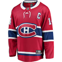 Montreal Canadiens Nick Suzuki Red Home Captain Patch Breakaway Player Jersey