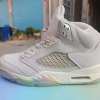 High Top Sneakers, White Green Colorway, Lace Up Design, Casual Gift for Sneaker Fans