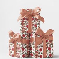 Adorable Pig Poinsettia Gift Wrap, Piglet Joy Christmas Wrapping Paper, Whimsical Farm Animal Paper Roll, Festive Holiday Gift Wrapping Paper
