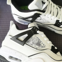 Basketball Shoes, White Black Colorway, Lace Up Design, Casual Gift for Shoe Lovers