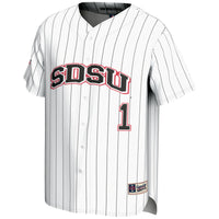 #1 San Diego State Aztecs Lightweight Baseball Fashion Jersey - White