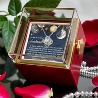 Soulmate Love Knot Necklace, Love Knot Necklace for Soulmate, Christmas Rose Gift Box, Romantic Anniversary Necklace, Holiday Present for Her