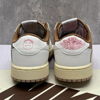 Low Top Sneakers, Light Brown Pink Colorway, Reverse Hook Design, Lace Up Design, Casual Gift for Sneaker Fans