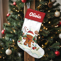 Adorable Holiday Cookie Christmas Stocking, Gingerbread Man Christmas Stocking, Festive Family Christmas Stocking, Winter Fireplace Home Decor