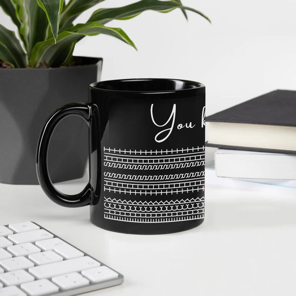 Comfy Winter Stitch Effect Coffee Mug, Nordic Sweater Pattern Ceramic Mug, Fair Isle Holiday Mug, Adorable Christmas Present 