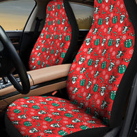 Santa Highland Cow Holiday Seat Cover Set, Christmas Cow Car Seat Covers, Festive Front Car Seat Cover, Xmas Vehicle Seat Protector Present