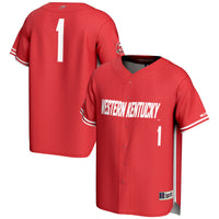 #1 Western Kentucky Hilltoppers Lightweight Baseball Jersey - Red