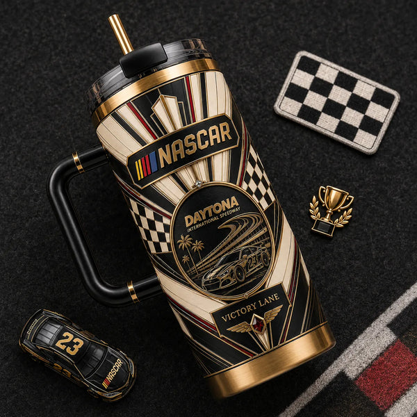 NASCAR Victory Lane - Gold, Checkered Flags and Art Deco Poise - main