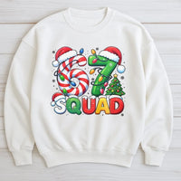 Candy Cane Number Holiday Crewneck, 67 Squad Christmas Sweatshirt, Matching Family Xmas Sweater, Festive Group Pullover Sweatshirt