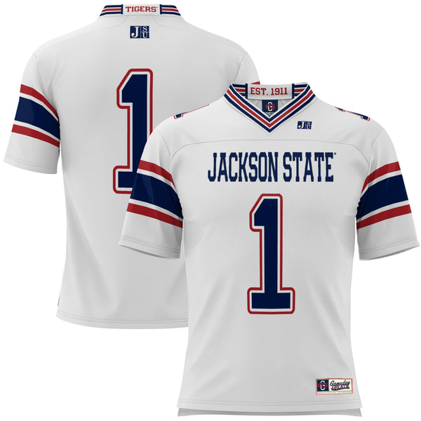#1 Jackson State Tigers Football Jersey - White