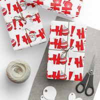 Ho Ho Ho Gift Wrap, Santa Claus Wrapping Paper, Christmas Wrapping Paper Roll, Holiday Gift Wrap Paper, Festive Xmas Wrapping Paper