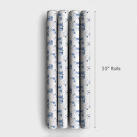 Watercolor Arctic Animal Gift Wrap, Polar Bear Wrapping Paper, Polar Bear Christmas Wrapping Paper, Adorable Winter Bear Wrapping Paper Roll