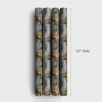 Lighthouse Christmas Gift Wrap, Snowy Coastal Village Wrapping Paper, Nautical Winter Wrapping Paper Roll, Holiday Seaside Present Paper