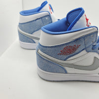 Sneakers, Blue Gray White Colorway, Lace Up Design, Casual Gift for Sneaker Fans