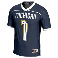 #1 Michigan Wolverines Lightweight Lacrosse Fashion Jersey - Navy