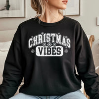 Varsity Snowflake Crewneck, Christmas Vibes Sweatshirt, Comfy Holiday Graphic Sweatshirt, Winter Aesthetic Pullover, Xmas Present Sweatshirt
