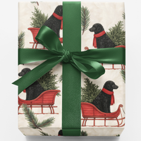 Curly Retriever Holiday Gift Wrap, Curly-Coated Retriever Christmas Wrapping Paper, Dog Lover Xmas Wrapping Paper, Dog Holiday Paper Roll