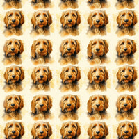 Watercolor Shaggy Puppy Gift Wrap, Goldendoodle Wrapping Paper, Doodle Dog Wrapping Paper Roll, Birthday Present Wrap, Christmas Gift Wrap