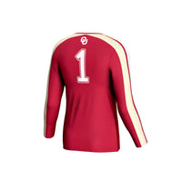 Oklahoma Sooners #1 Lightweight Volleyball Fashion Jersey - Crimson