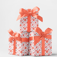 Christmas Ornament Holiday Gift Wrap, Candy Cane Wrapping Paper, Festive Candy Cane Wrapping Paper, Classic Winter Holiday Wrapping Paper