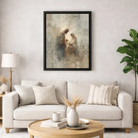 Abstract Holy Family Canvas Print, Nativity Scene Digital Wall Art Print, Christian Christmas Wall Decor, Religious Art Digital Download