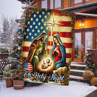 Holy Family American Flag Christmas Yard Flag, Nativity Scene Garden Flag, Double Sided Religious Holiday Lawn Banner
