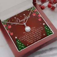 White Gold Over Stainless Steel Pendant Necklace, Eternal Hope Necklace for Daughter, Christmas Holiday Jewelry Present for Daughter from Dad