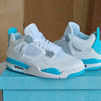 Mid Top Sneakers, Blue Colorway, Lace Up Design, Casual Gift for Sneaker Fans