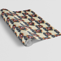 Playful Dog Face Gift Wrap, Rottweiler Wrapping Paper, Rottweiler Holiday Present Paper, Puppy Christmas Wrapping Paper, Dog Lover Gift Wrap