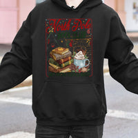 Comfy Christmas Reading Sweatshirt, North Pole Book Club Hoodie, Adorable Holiday Bookish Pullover, Reader Winter Hooded Top