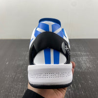 Low Top Sneakers, Blue White Black Colorway, Lace Up Design, Casual Gift for Sneaker Fans