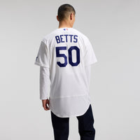 Los Angeles Dodgers Mookie Betts White Home Authentic Jersey
