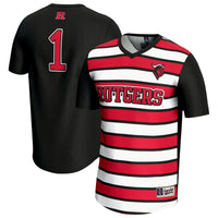 #1 Rutgers Scarlet Knights Lightweight Soccer Fashion Jersey - Black