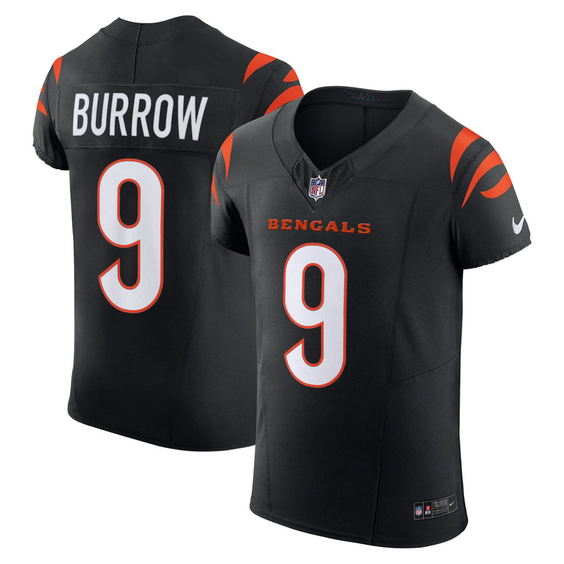 Cincinnati Bengals Joe Burrow Black Team Elite Jersey