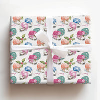 Watercolor Sports Christmas Gift Wrap, Hockey Helmets and Candy Canes Wrapping Paper, Hockey Fan Wrapping Paper Roll, Festive Present Wrap