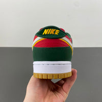 Low Top Sneakers, Red Green Yellow Colorway, Lace Up Design, Casual Gift for Sneaker Fans