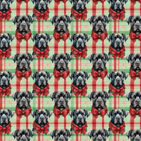 Plaid Holiday Dog Wrapping Paper, Cane Corso Christmas Wrapping Paper, Festive Mastiff Gift Wrapping Paper, Dog Lover Xmas Present Wrap