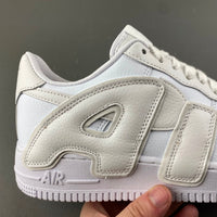 Low Top Sneakers, White Colorway, Reflective Detail, Lace Up Design, Casual Gift for Sneaker Fans
