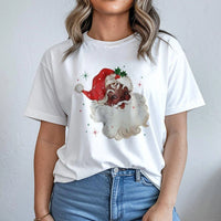 Vintage African American Santa Shirt, Black Santa Christmas T-Shirt, Retro Black Santa Graphic Tee, Holiday Season Shirt, Xmas Present Tee