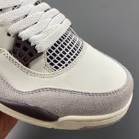 Retro Low Top Sneakers, Gray Beige Colorway, Lace Up Design, Casual Gift for Sneaker Fans
